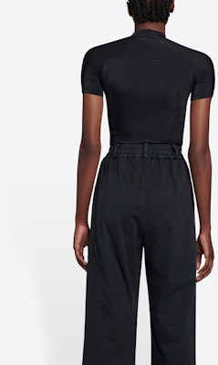 Balenciaga Short-Sleeve Fitted Top 'Black/White' Purchase Balenciaga Short-Sleeve Fitted Top 'Black/White'