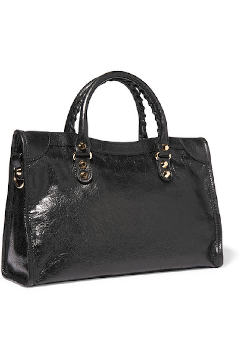 Order 巴黎世家短肩帶經典黑色S紋理手提袋