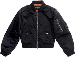 Balenciaga Shrunk SS23 Black Oversized Short Bomber Jacket. 746478TYD311000 Balenciaga Shrunk SS23 Black Oversized Short Bomber Jacket. 746478TYD311000