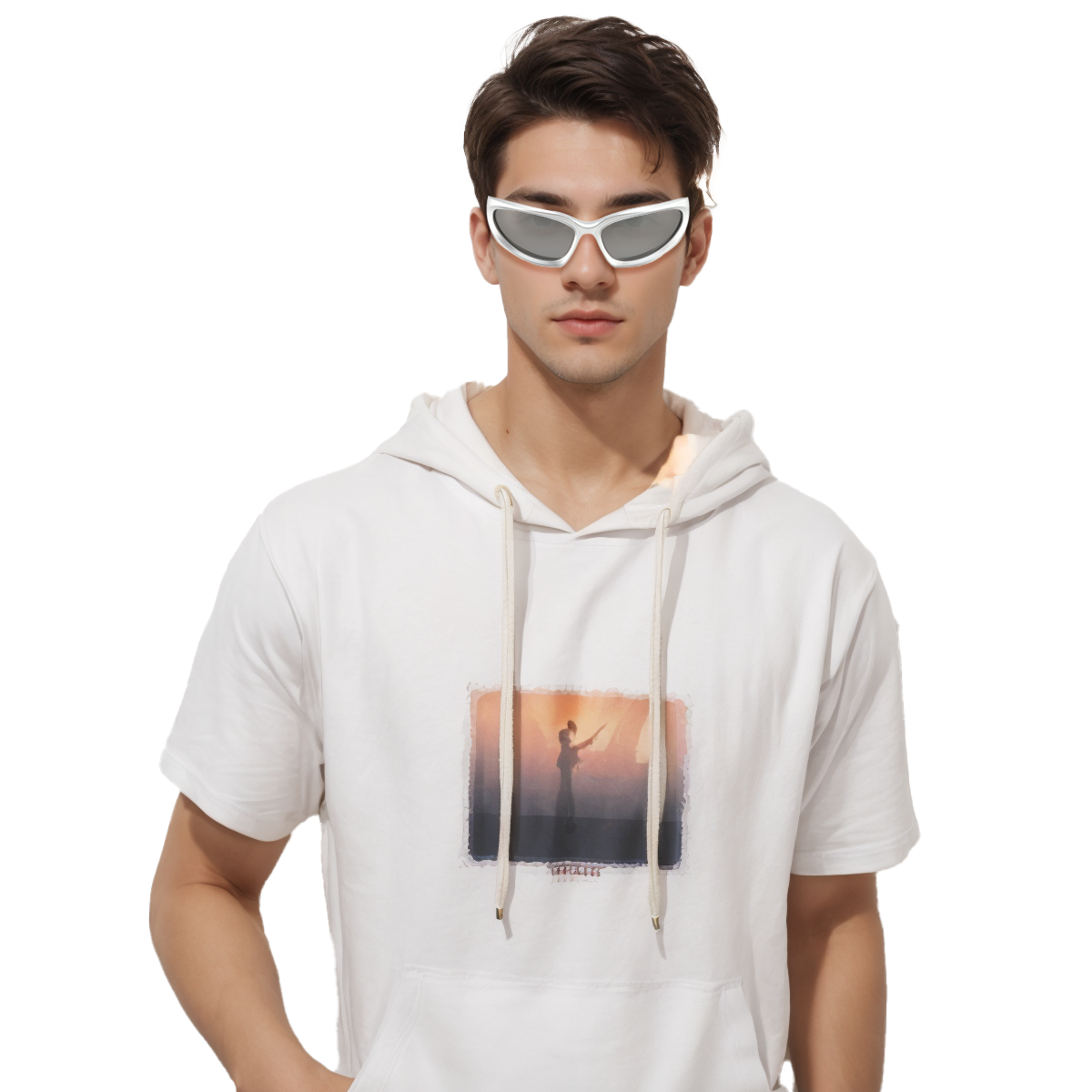 Details for 巴里enciaga 男士银色猫眼墨镜刻字款式。 BB0157S004