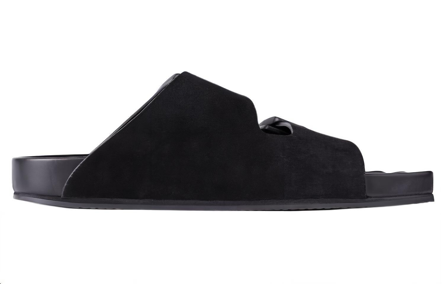 Order Balenciaga巴黎世家 皮革 通用舒適 一字拖鞋 男款 黑色