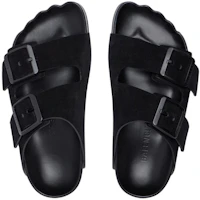 Purchase Balenciaga巴黎世家 皮革 通用舒適 一字拖鞋 男款 黑色