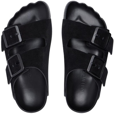 Balenciaga巴黎世家 皮革 通用舒適 一字拖鞋 男款 黑色 Purchase Balenciaga巴黎世家 皮革 通用舒適 一字拖鞋 男款 黑色