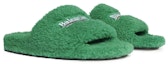 Lookbook Balenciaga Selipar Bulu 'Hijau' 654747W2DO13096