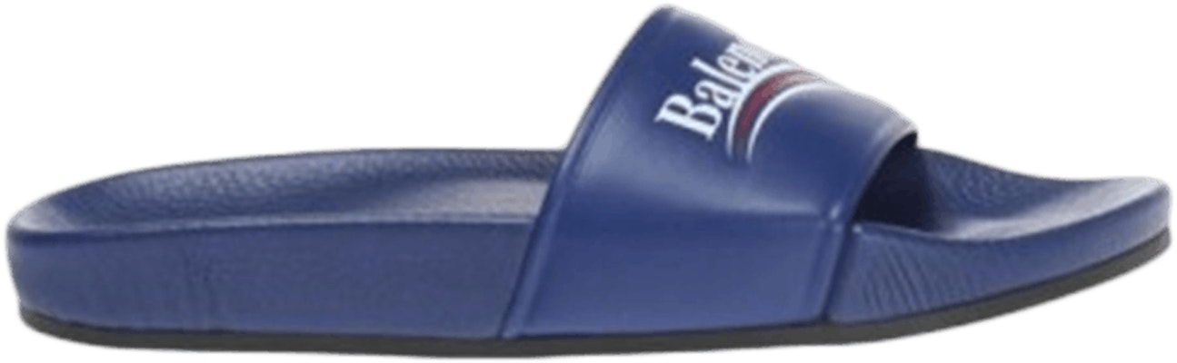 Women Balenciaga Slides Blue Campaign 500578 WAM00 4045