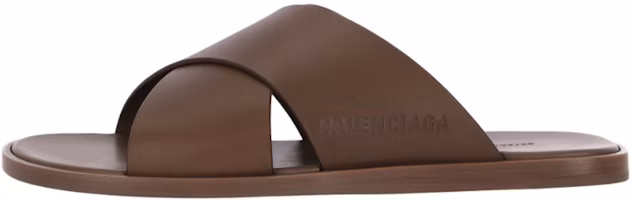 Balenciaga Slides 'Comfort Fashion Leather Brown' 597148WAVY01511 Balenciaga Slides 'Comfort Fashion Leather Brown' 597148WAVY01511