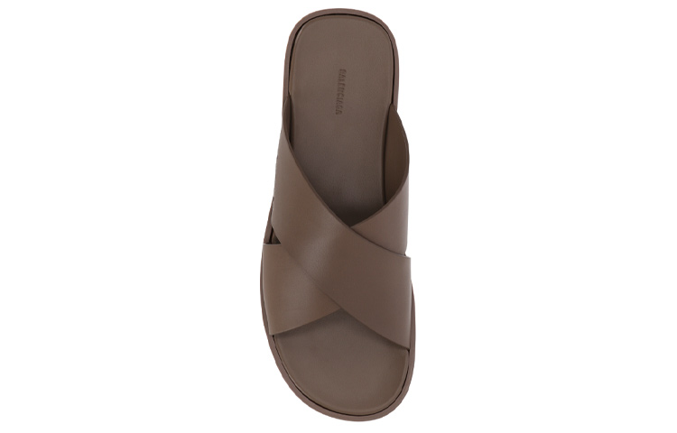 Lookbook Balenciaga Selipar 'Comfort Fashion Kulit Coklat' 597148WAVY01511