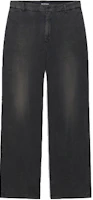 Balenciaga Slim-Fit Distressed Zip Black Jeans 662403TAV041000 Balenciaga Slim-Fit Distressed Zip Black Jeans 662403TAV041000