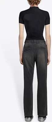 Balenciaga Slim-Fit Distressed Zip Black Jeans 662403TAV041000 Purchase Balenciaga Slim-Fit Distressed Zip Black Jeans 662403TAV041000