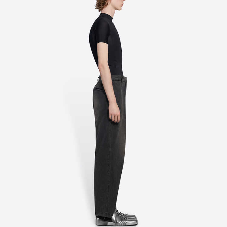 Details for Balenciaga Slim-Fit Distressed Zip Black Jeans 662403TAV041000