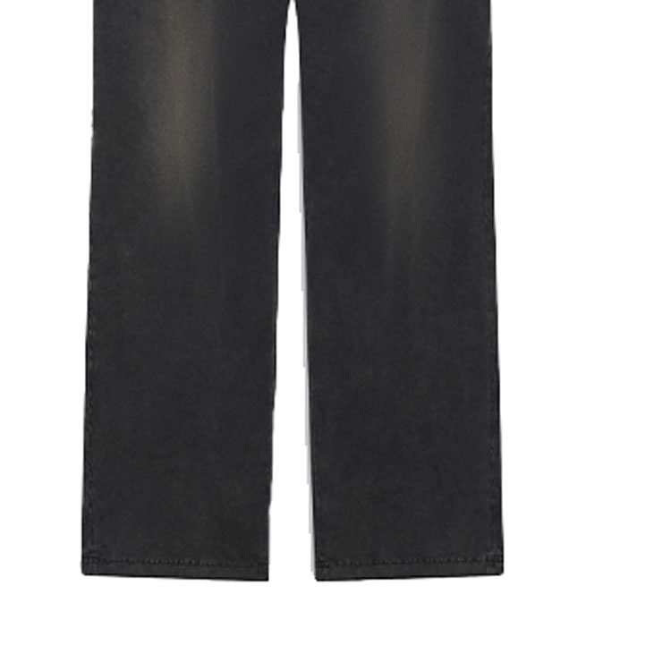 Cheap Balenciaga Slim-Fit Distressed Zip Black Jeans 662403TAV041000