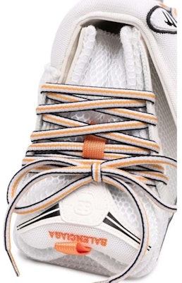 Balenciaga Sneakerhead Top Handle Small White/Orange Lookbook Balenciaga Sneakerhead Top Handle Small White/Orange