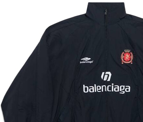 발렌시아가 축구 SS24 레터 프린트 집업 재킷 블랙 - 레귤러 핏 780884TPQ381000 Cheap 발렌시아가 축구 SS24 레터 프린트 집업 재킷 블랙 - 레귤러 핏 780884TPQ381000