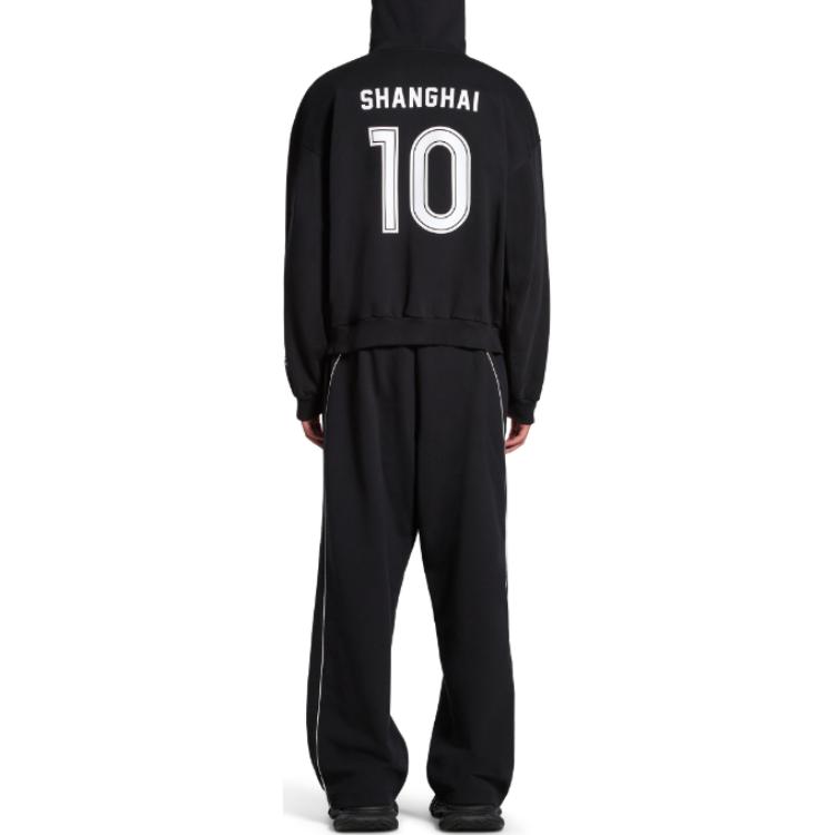 Purchase 巴黎世家 足球系列SS24字母印花拉链连帽衫 男女宽松长袖 744457TPVT11401