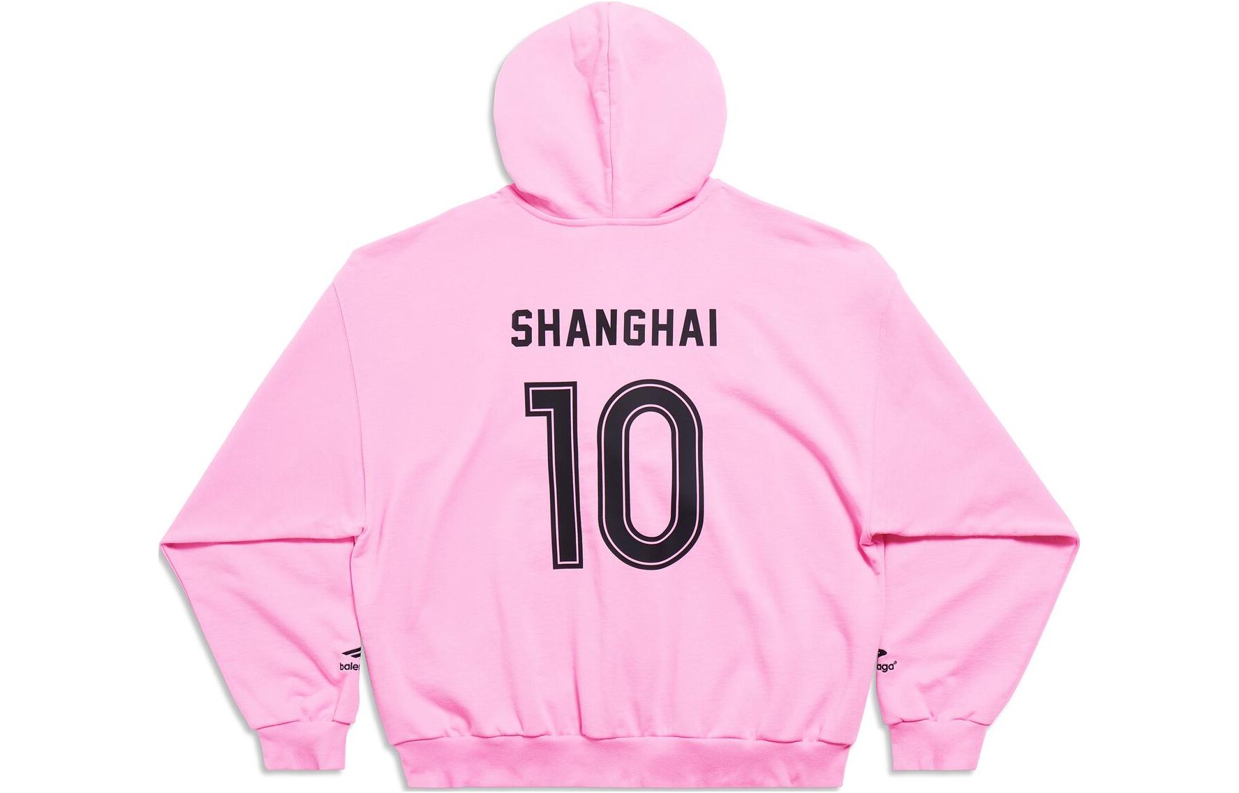 Cheap 巴黎世家 足球系列SS24字母印花拉链连帽衫 男女宽松长袖 744457TPVT11401