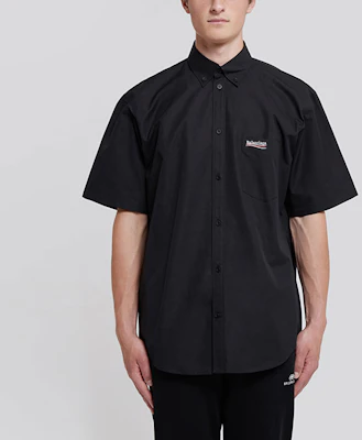 Balenciaga Kaos Hitam Lengan Pendek Warna Polos Casual. 621962TYB181000 Purchase Balenciaga Kaos Hitam Lengan Pendek Warna Polos Casual. 621962TYB181000