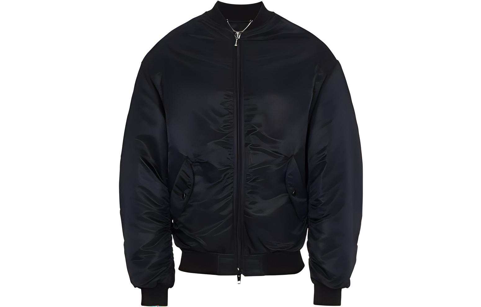 Balenciaga Solid Color Zip-Up Jacket Black 485746TWD131000