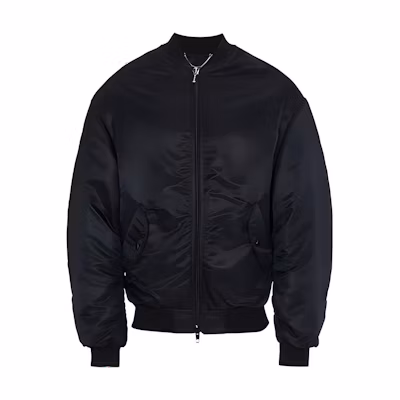 Balenciaga Solid Color Zip-Up Jacket Black 485746TWD131000