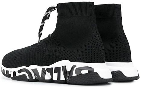 巴黎世家 Speed 1.0 織物 系帶 時尚 耐磨 高幫 運動休閒鞋 黑色 Lookbook 巴黎世家 Speed 1.0 織物 系帶 時尚 耐磨 高幫 運動休閒鞋 黑色