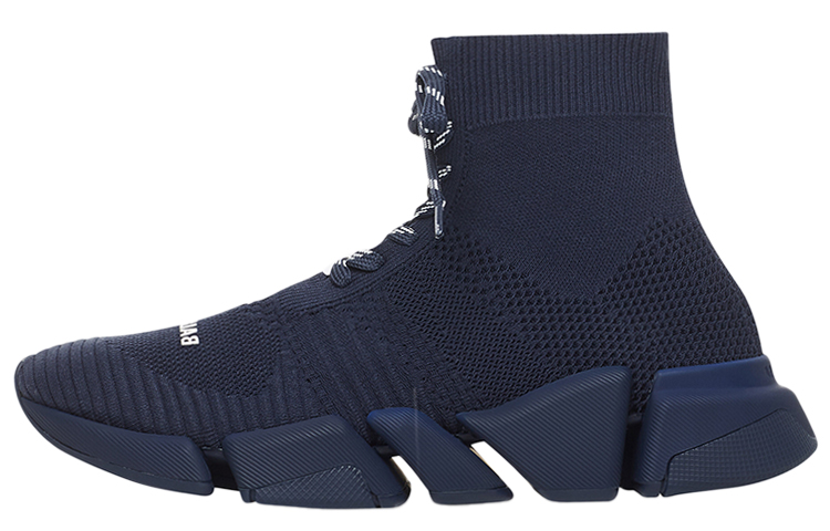 Balenciaga Speed 2.0 Lace-Up Sneaker 'Dark Blue' 617258W2DB14909
