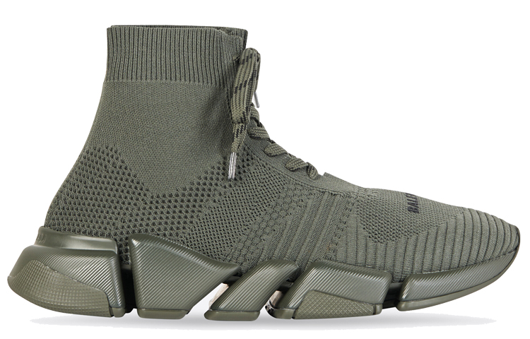 Balenciaga Speed 2.0 Lace-Up Sneaker 'Dark Khaki' 圖 2