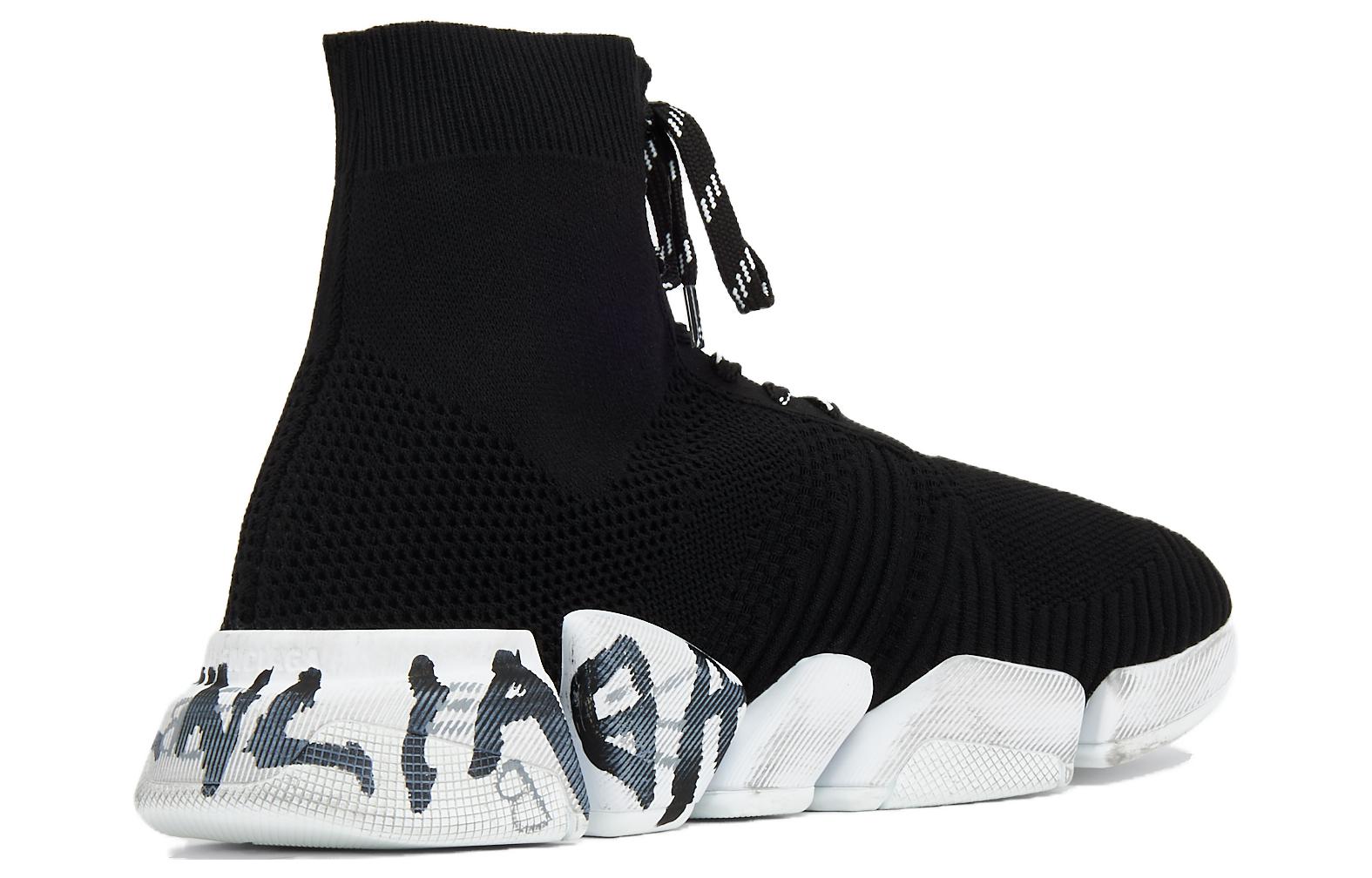 Purchase Balenciaga Speed 2.0 Zapatillas 'Negro Tejido Reciclado y Suela Blanca' 617258W2DD41091