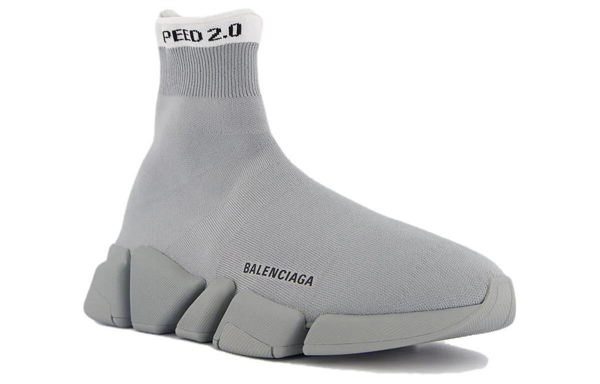 Order バレンシアガ スピード 2.0 ミッド グレー/ブラック 711445W2DD39111
