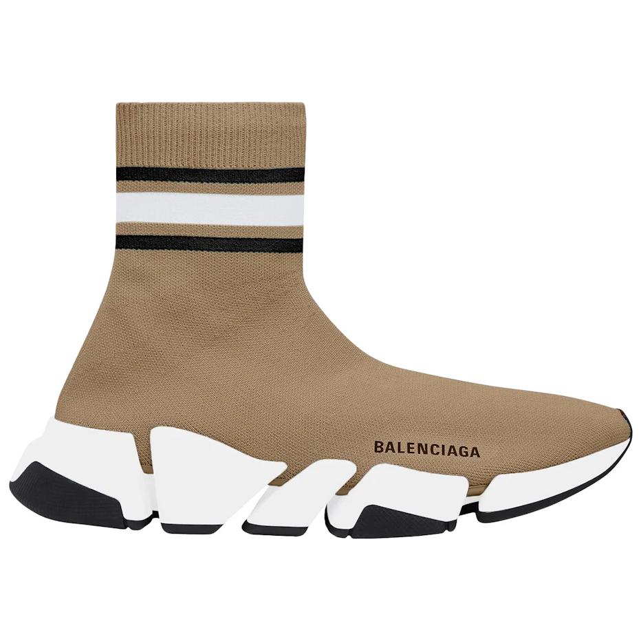 Order Balenciaga Speed 2.0 Tejido Reciclado Beige con Rayas 674617W2F619119