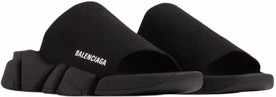 Lookbook 【採買上架 無需審核】Balenciaga 巴黎世家 Speed 2.0 織物 圓頭露趾時尚涼拖 男款 黑色