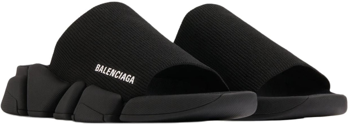 【採買上架 無需審核】Balenciaga 巴黎世家 Speed 2.0 織物 圓頭露趾時尚涼拖 男款 黑色 Lookbook 【採買上架 無需審核】Balenciaga 巴黎世家 Speed 2.0 織物 圓頭露趾時尚涼拖 男款 黑色