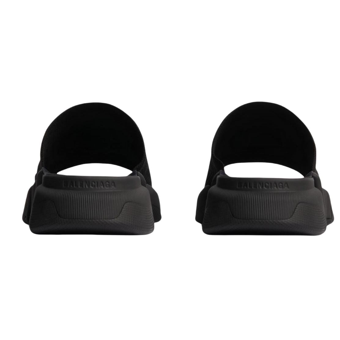 Shop 【採買上架 無需審核】Balenciaga 巴黎世家 Speed 2.0 織物 圓頭露趾時尚涼拖 男款 黑色