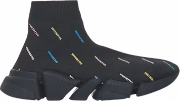 Balenciaga Speed 2.0 Sneaker 'All Over Logo - Black Multi' 617239-W2DF0-1088 Balenciaga Speed 2.0 Sneaker 'All Over Logo - Black Multi' 617239-W2DF0-1088