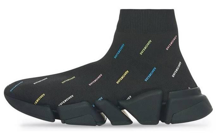 Balenciaga Speed 2.0 Sneaker 'All Over Logo - Black Multi' 617239-W2DF0-1088