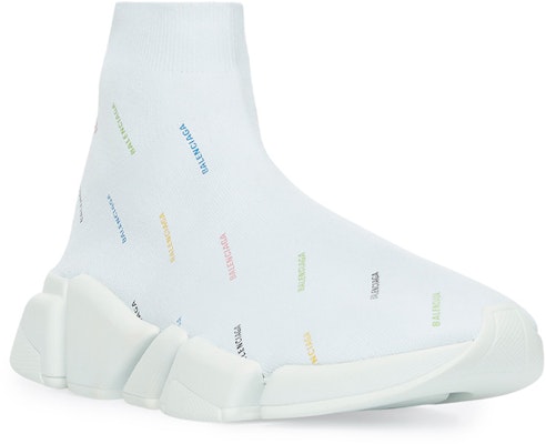 Balenciaga Speed 2.0 Sneaker 'All Over Logo - Putih Multi' 617239-W2DF0-9088 Lookbook Balenciaga Speed 2.0 Sneaker 'All Over Logo - Putih Multi' 617239-W2DF0-9088
