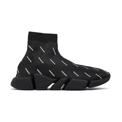 Balenciaga Speed 2.0 Sneaker 'All Over Logo - Black'