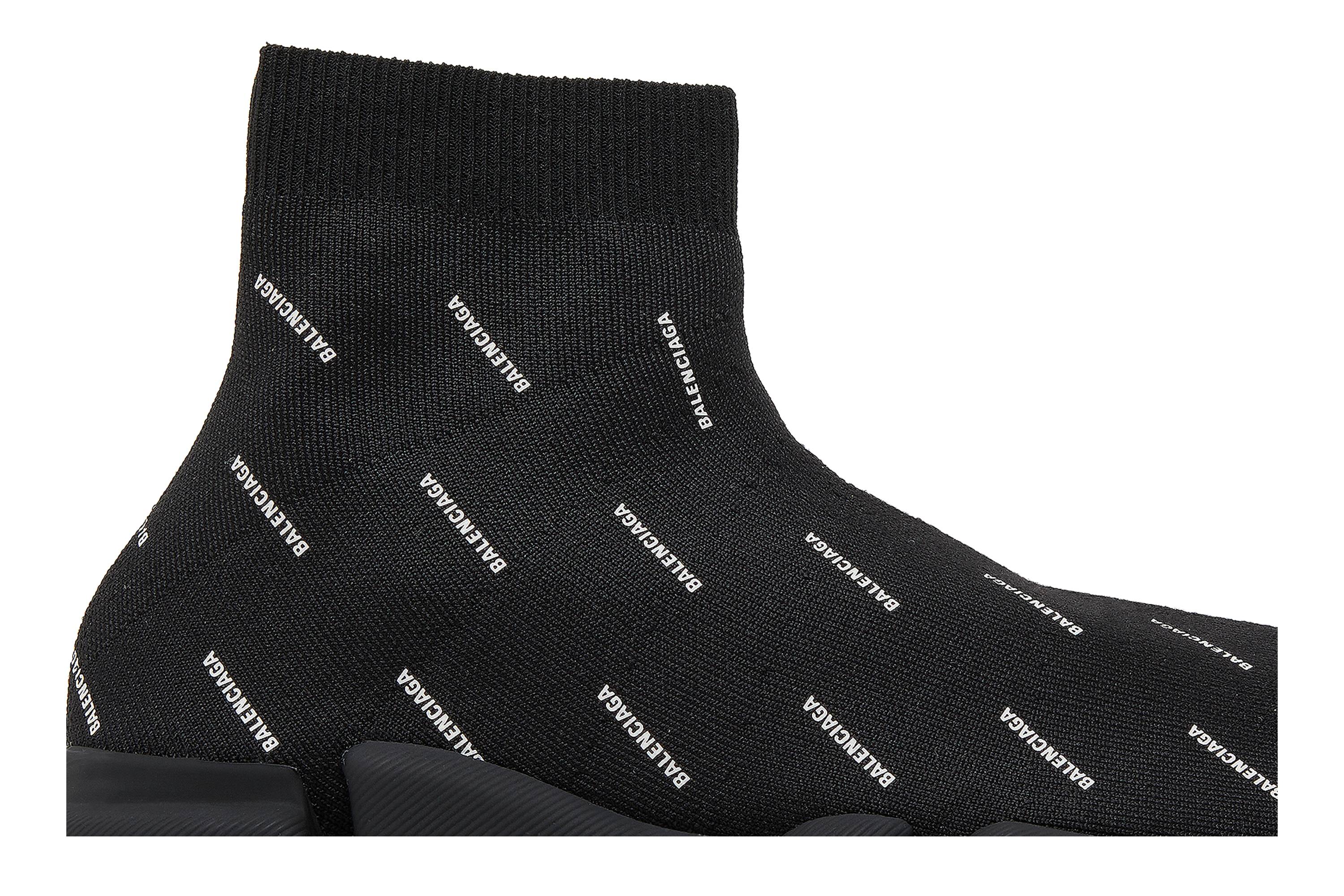 Balenciaga Speed 2.0 Sneaker 'All Over Logo - Black' 圖 2