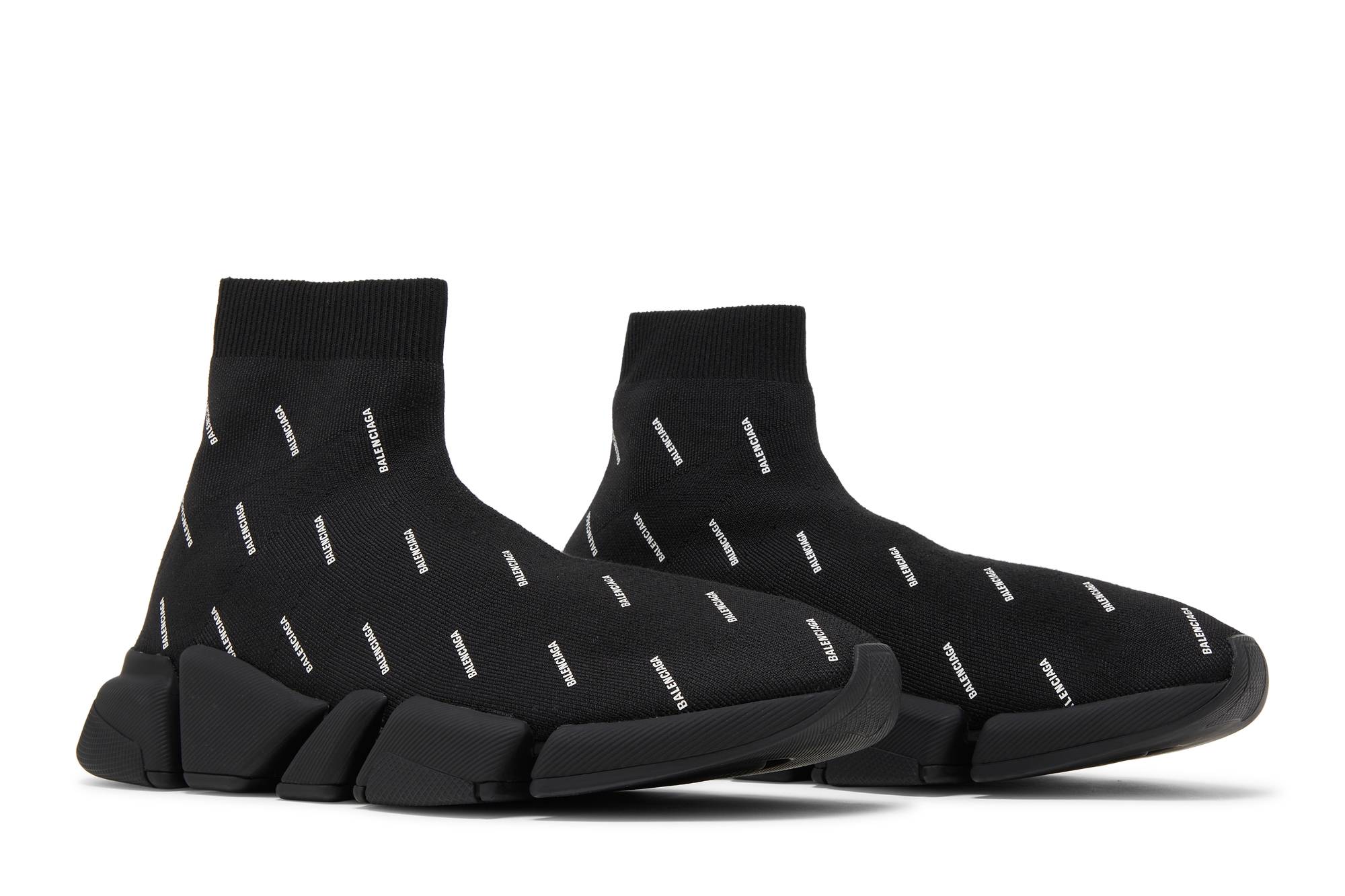 Balenciaga Speed 2.0 Sneaker 'All Over Logo - Black' 圖 8
