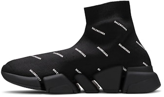 (W) バレンシアガ スピード2.0 ロゴ総柄 ブラック 617196-W2DBO-1090 Lookbook (W) バレンシアガ スピード2.0 ロゴ総柄 ブラック 617196-W2DBO-1090