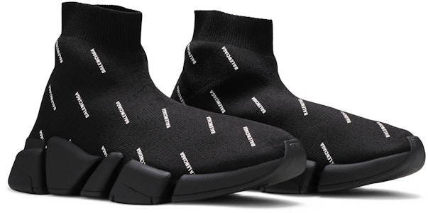 (W) Balenciaga Speed 2.0 Kasut 'Allover Logo - Hitam' 617196-W2DBO-1090 Cheap (W) Balenciaga Speed 2.0 Kasut 'Allover Logo - Hitam' 617196-W2DBO-1090
