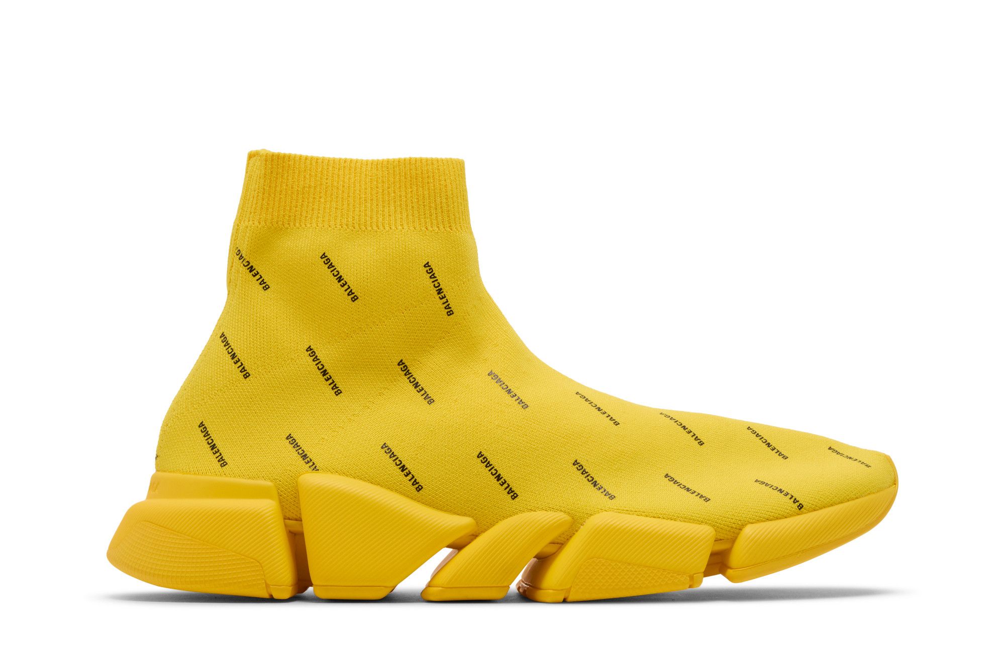 Balenciaga Speed 2.0 Sneaker 'Allover Logo - Yellow' 617239-W2DBO-7310