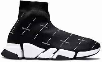 Balenciaga Speed 2.0 Sneaker 'Black Logo Licence Printed' 645421-W2DBT-1090 Balenciaga Speed 2.0 Sneaker 'Black Logo Licence Printed' 645421-W2DBT-1090