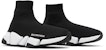 (W) Balenciaga Speed 2.0 Sneaker 'Hitam Putih' 617196-W2DB2-1015