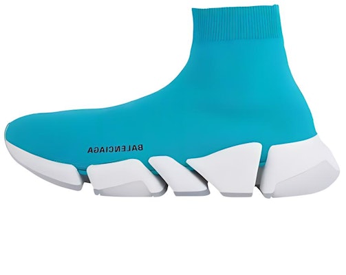 巴黎世家 Speed 2.0 运动鞋 '蓝色透明' 654020-W2DI2-4791 Lookbook 巴黎世家 Speed 2.0 运动鞋 '蓝色透明' 654020-W2DI2-4791