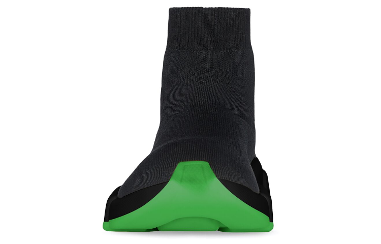 Shop Balenciaga Speed 2.0 Sneaker ''Clear Sole - Schwarz Neon Grün'' 654020-W2DI8-1038