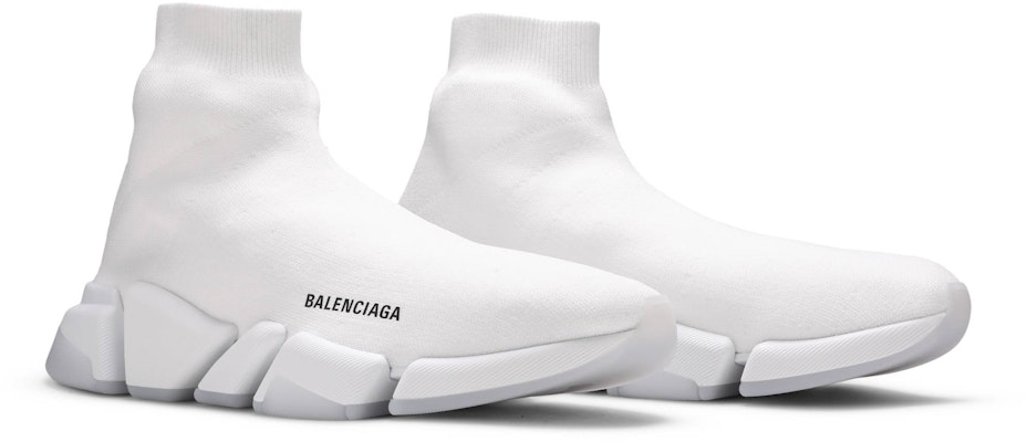 Balenciaga Speed 2.0 Kasut 'Putih' 654020-W2DI2-9091 Cheap Balenciaga Speed 2.0 Kasut 'Putih' 654020-W2DI2-9091