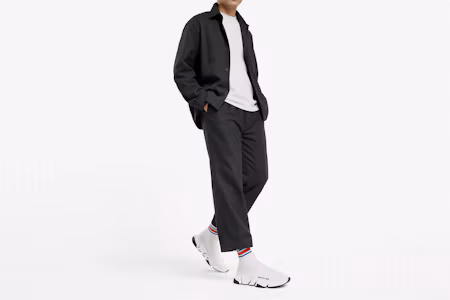 Order Balenciaga 巴黎世家 Speed 2.0 編織布透氣 時尚運動鞋 白彩色
