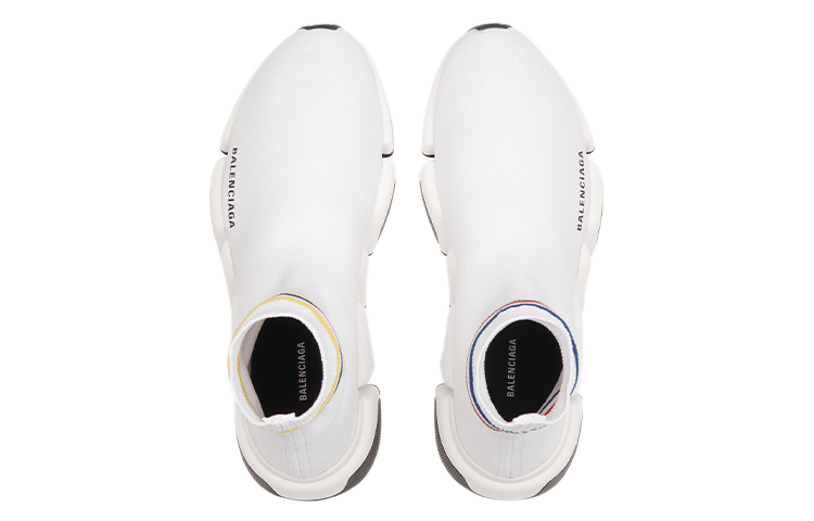 Shop Balenciaga Speed 2.0 Sepatu 'Garis Putih' 674617-W2F60-9467