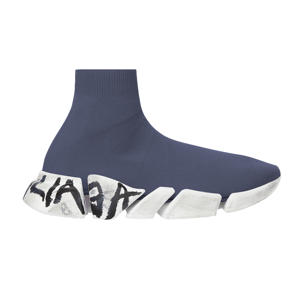 Buy Balenciaga Speed 2.0 Kasut 'Worn-Out Graffiti - Kelabu Gelap' 617239-W2DD4-4591