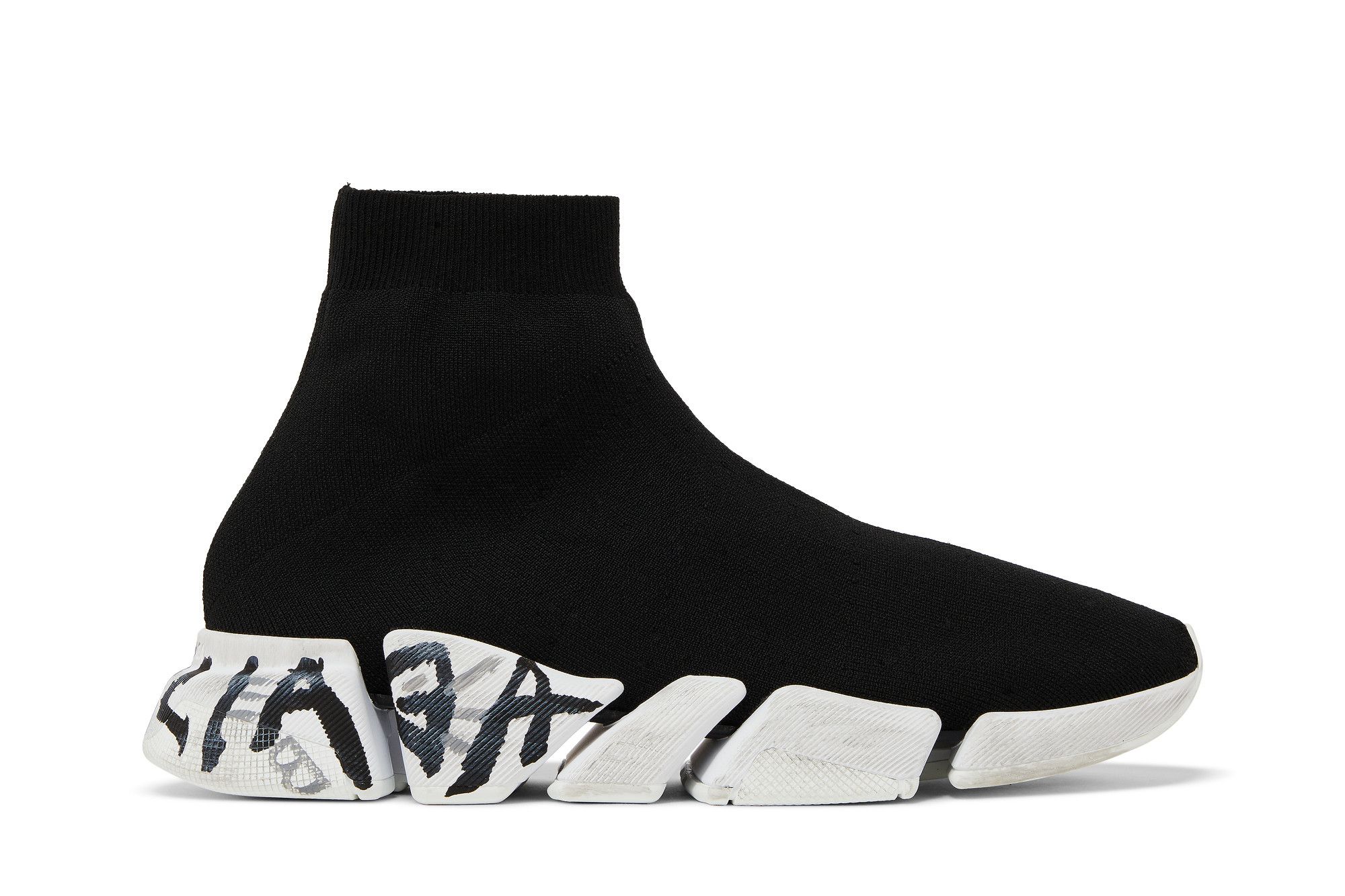 Balenciaga Speed 2.0 Sneaker 'Worn-Out Graffiti - Black' 617239-W2DD4-1091