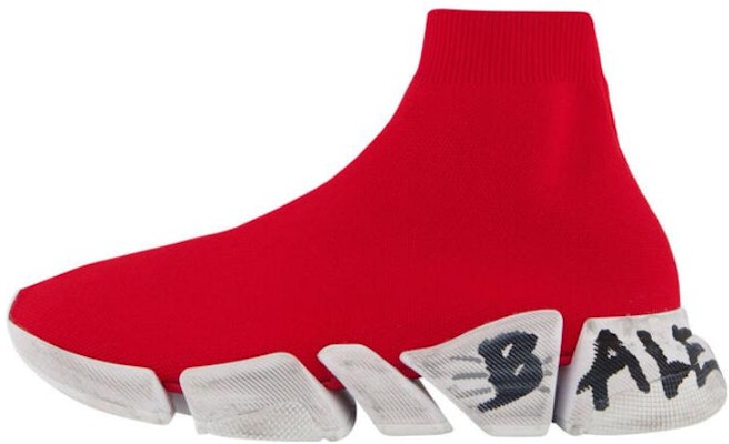 巴黎世家 Speed 2.0 运动鞋 '破旧涂鸦 - 红色' 617239W2DD46091 Buy 巴黎世家 Speed 2.0 运动鞋 '破旧涂鸦 - 红色' 617239W2DD46091